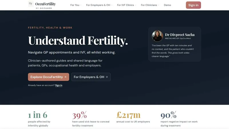 The OccuFertility website